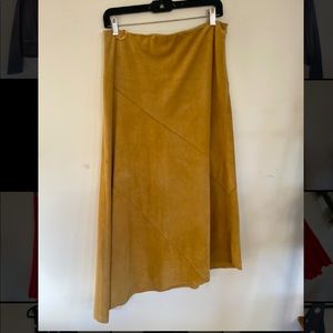 Asymmetrical Suede Skirt Banana Republic